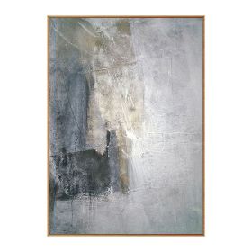 Hand-Painted Abstract Oil Painting Decorative Painting Simple Nordic Model Room Retro Gray Painting (size: 60x90cm)